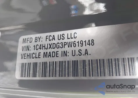 2023 Jeep Wrangler Sport z USA, uszkodzony, nr VIN 1C4HJXDG3PW619148